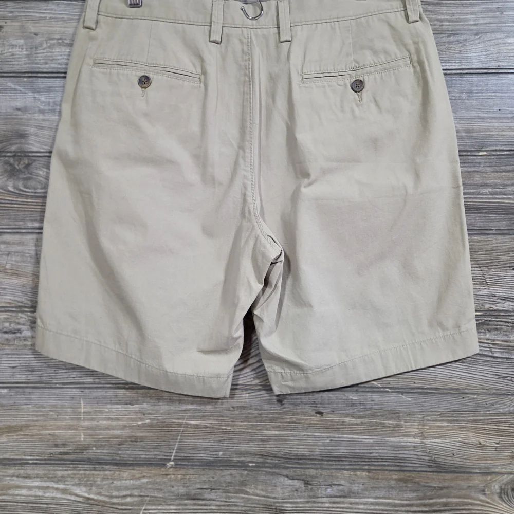 J. Crew Gramercy Men's Chino Shorts Size 32 Khaki Tan Flat Front